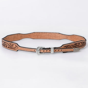 American Darling Hand tooled Hatband Genuine American Leather Western Adjustable Unisex
